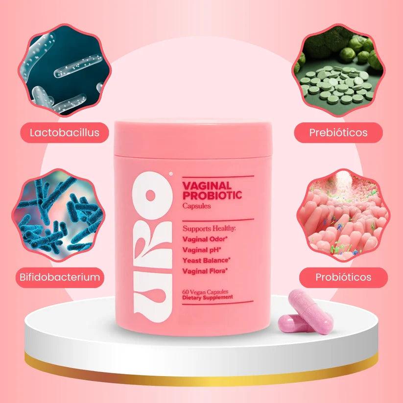 URO™: Probiótico Vaginal Original - Frasco de 60 cápsulas